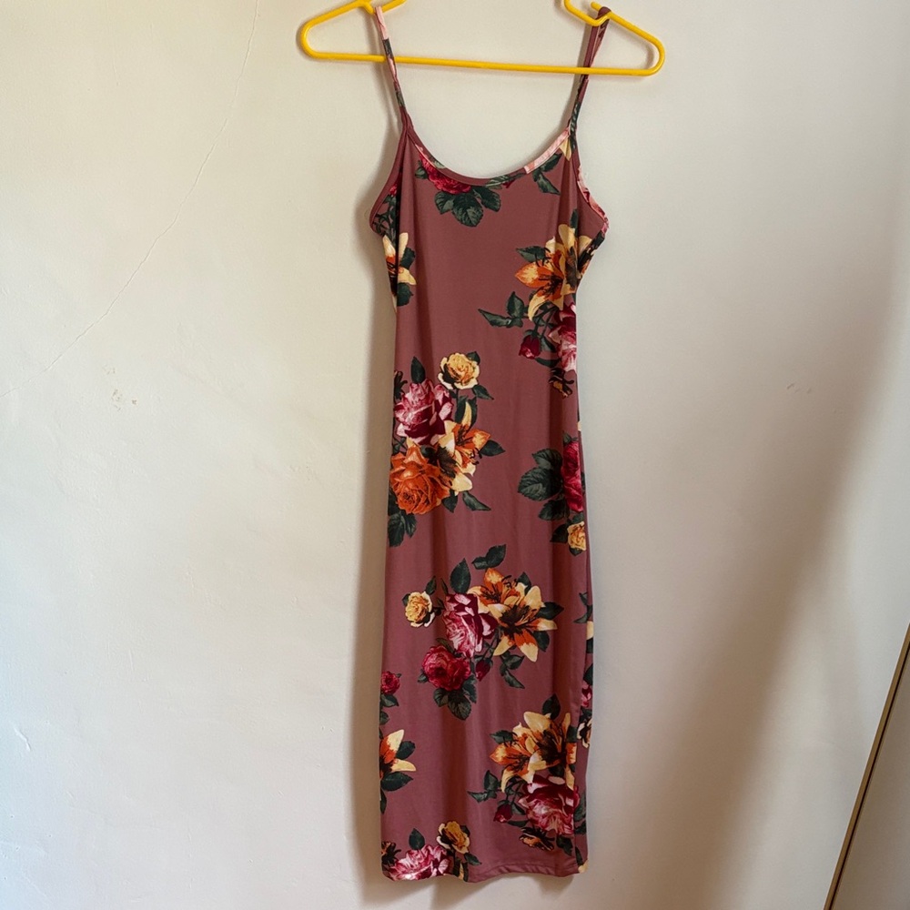 Floral Spaghetti Strap bodycon Dress